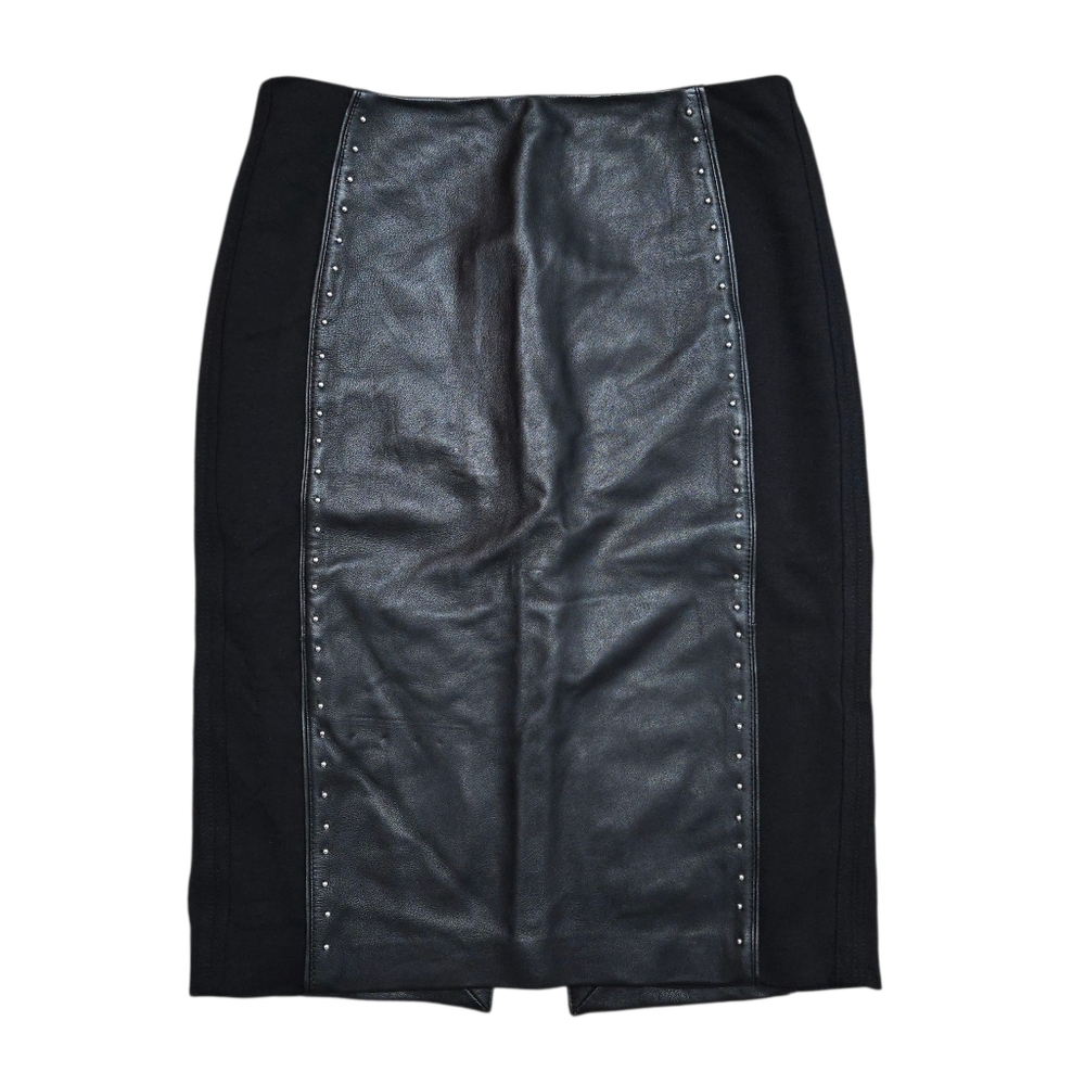 White House Black Market Leather Studded Pencil Skirt